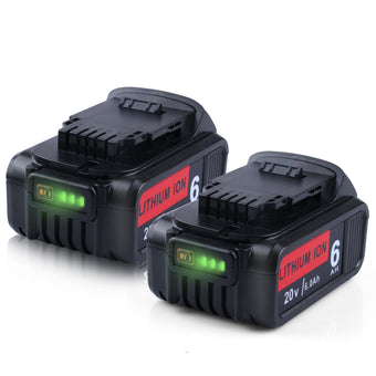 20 Volt Replacement Battery DCB206 6.0Ah - 2packs