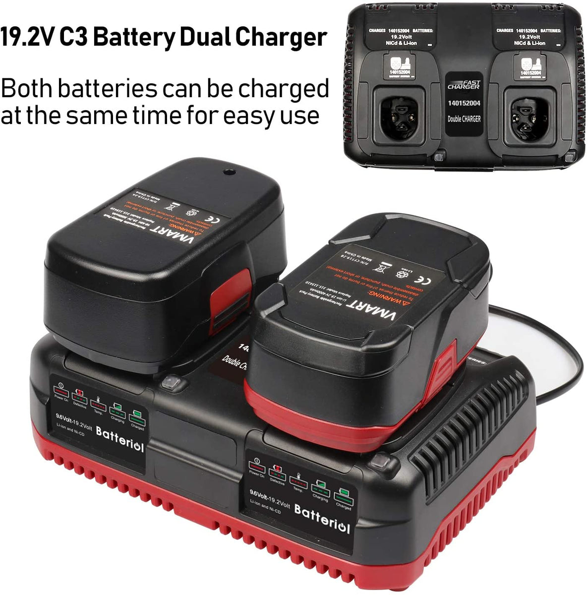 Dual Charger Batteries Kitted