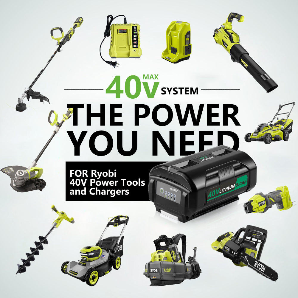 40V 5.0Ah Li Ion OP4050A Replacement Battery For Ryobi 1pack