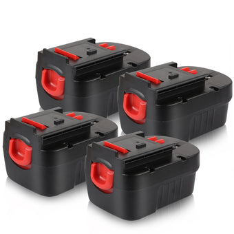 14.4V 3.0Ah NiMH HPB14 Replacement Battery For Black & Decker - 4packs