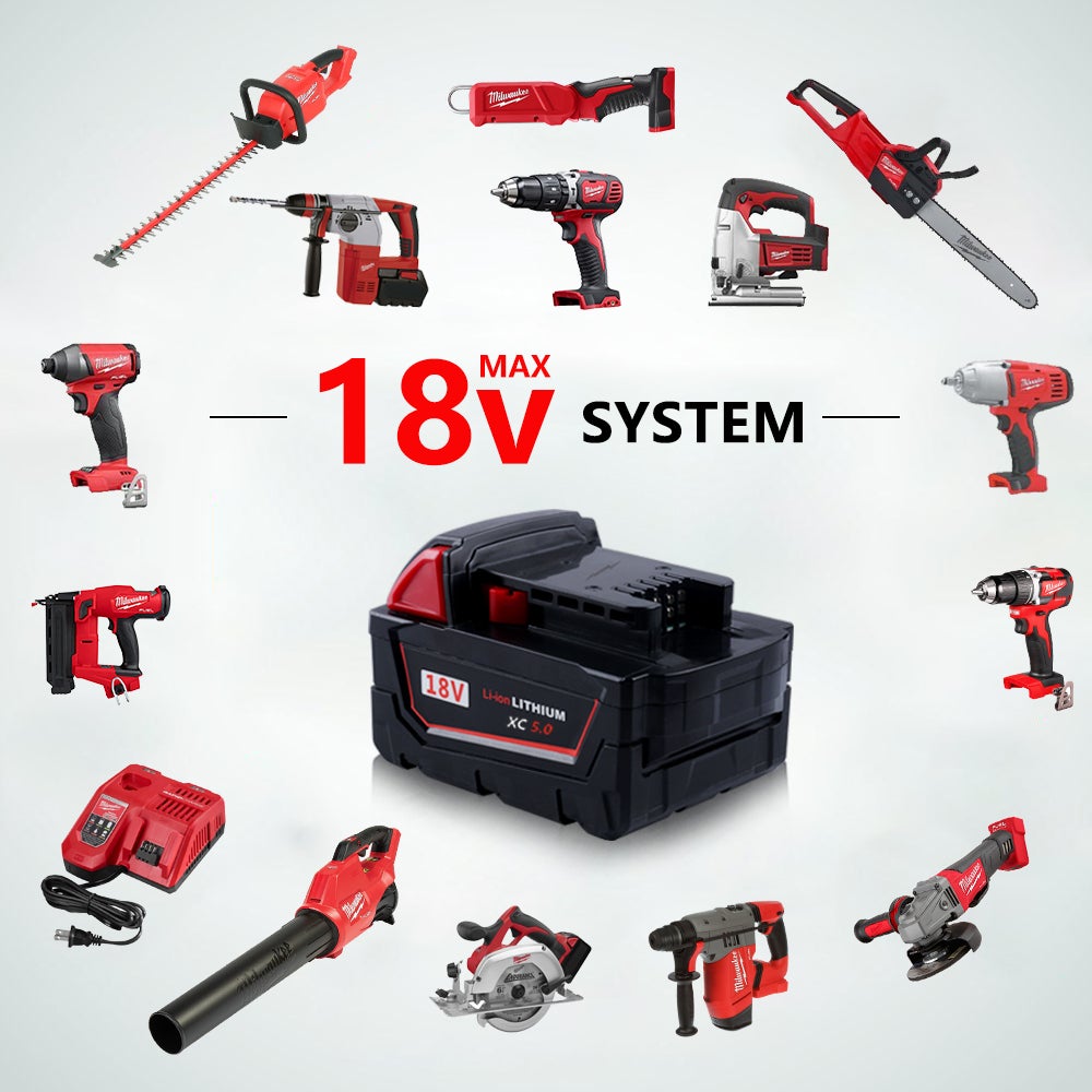 Replacement Battery For Milwaukee M18 Tools