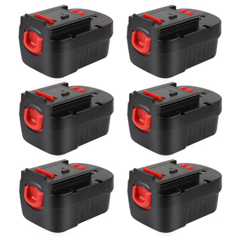 14.4V 3.0Ah NiMH HPB14 Replacement Battery For Black & Decker - 6packs