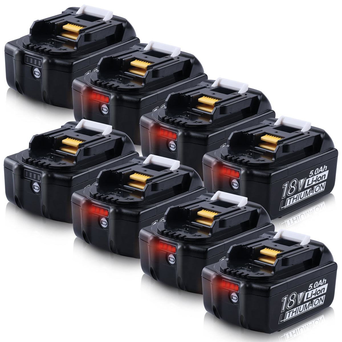18V 5.0Ah Li-Ion BL1850B Replacement Battery For Makita - 8packs – Batteriol