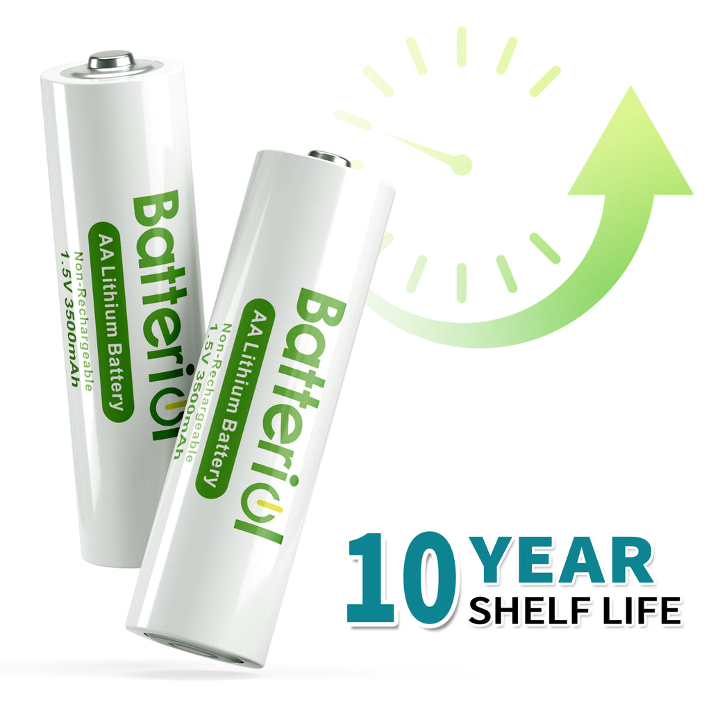 Lithium Batteries AA 8 Pack, Double A Batteries 3500mAh 1.5V Long Lasting for Blink Camera, Flashlight, Video Doorbell, Toys, Remote Control, Non-rechargeable