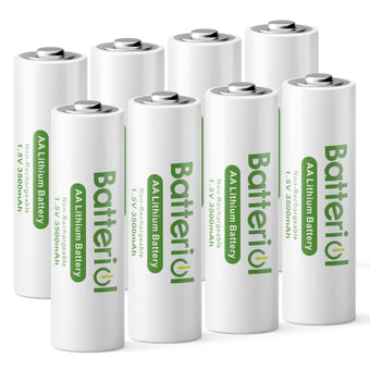 Lithium Batteries AA 8 Pack, Double A Batteries 3500mAh 1.5V Long Lasting for Blink Camera, Flashlight, Video Doorbell, Toys, Remote Control, Non-rechargeable
