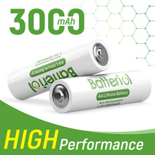 Lithium Batteries AA 8 Pack, Double A Batteries 3000mAh 1.5V Long Lasting for Blink Camera, Flashlight, Video Doorbell, Toys, Remote Control, Non-rechargeable