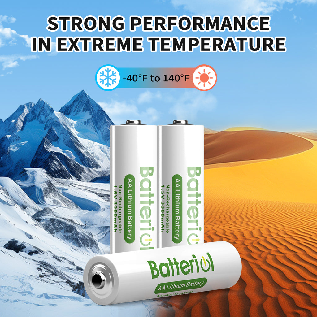 best rechargeable aa batteries for flashlight Lithium Batteries AA 12 Pack, Double A Batteries 3000mAh 1.5V Long Lasting for Blink Camera, Flashlight, Video Doorbell, Toys, Remote Control,