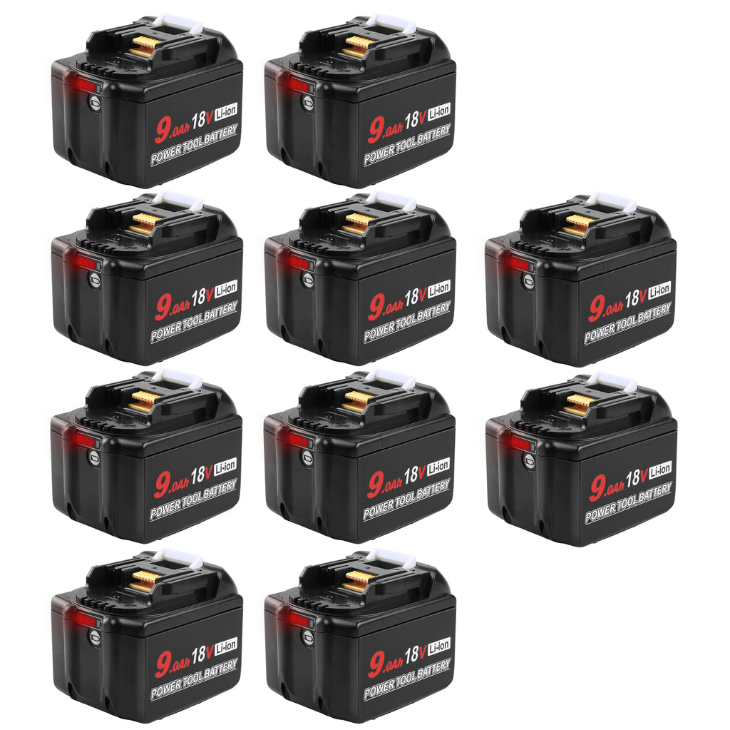 10 packs Makita 18V 9.0Ah Li-Ion BL1890 Replacement Battery