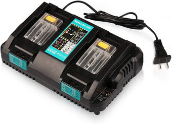 14.4V - 18V 4A Li-Ion DC18RD Replacement Battery Charger Dual Ports For Makita- 1pack