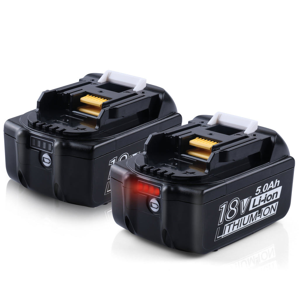 18V 5.0Ah Li Ion BL1850B Replacement Battery For Makita 2packs
