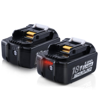18V 5.0Ah Li-Ion BL1850B Replacement Battery For Makita - 2packs