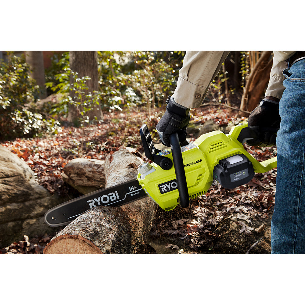 Ryobi 40-Volt Baretool Brushless Lithium-Ion Cordless Chainsaw Battery Replacement