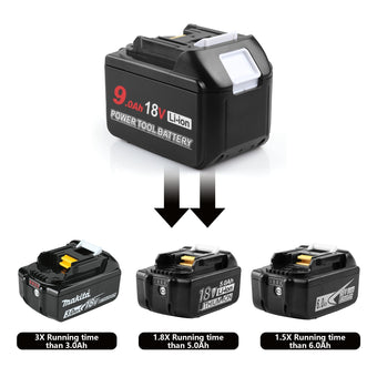 18V 9.0Ah Li-Ion BL1890 Replacement Battery For Makita - 10packs