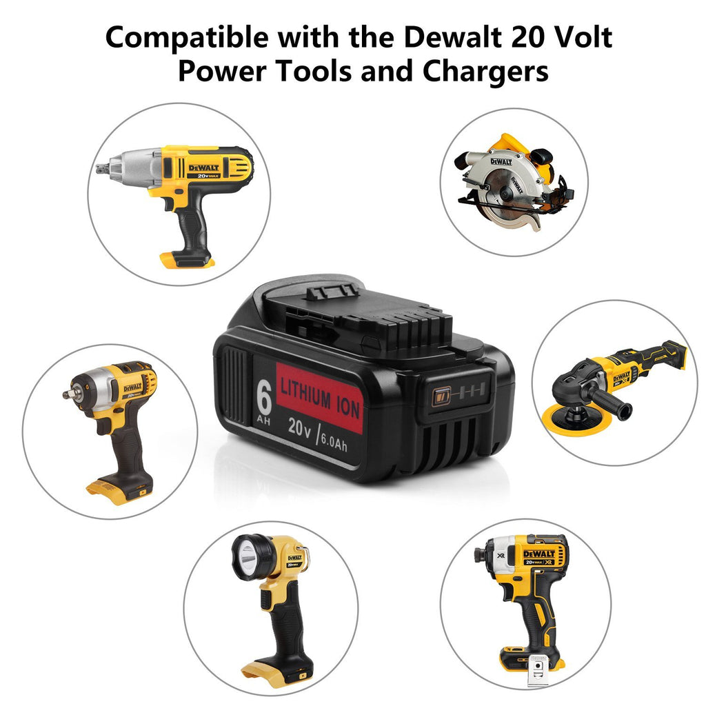 Replacement Battery Compatible with Dewalt 20V Max XR Tools