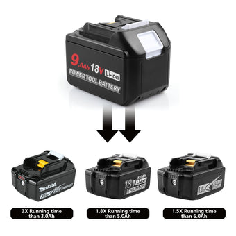 18V 9.0Ah Li-Ion BL1890 Replacement Battery For Makita - 8packs