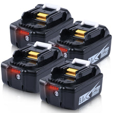 Upgraded 4Pack 6.0Ah 18V BL1860B Battery Replacement for Makita 18v Battery Lithium
