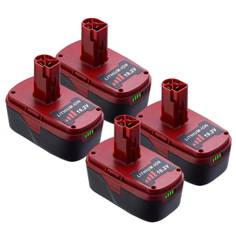 19.2V 6.0Ah Li-Ion 130211004 Replacement Battery For Craftsman C3 - 4packs