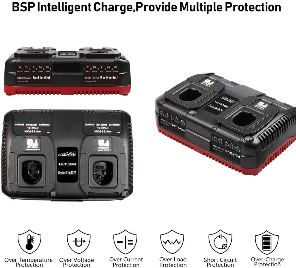 Batteriol craftsman charger with multiple protection system