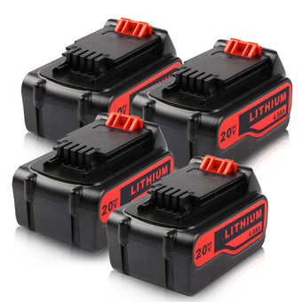 20V 4.0Ah Li-Ion LB2X4020 Replacement Battery For Black & Decker - 4packs