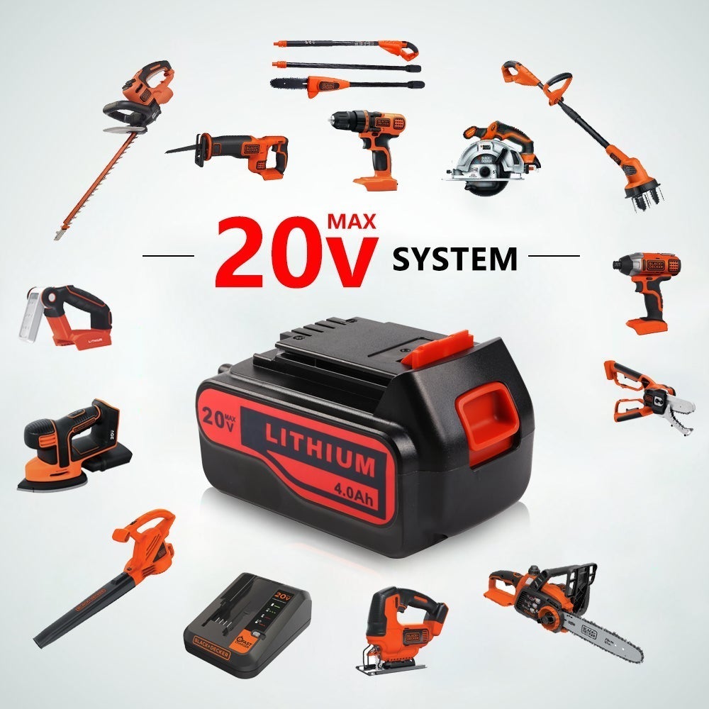 Black & Decker 20V 4.0Ah Li-Ion LB2X4020 Replacement Battery