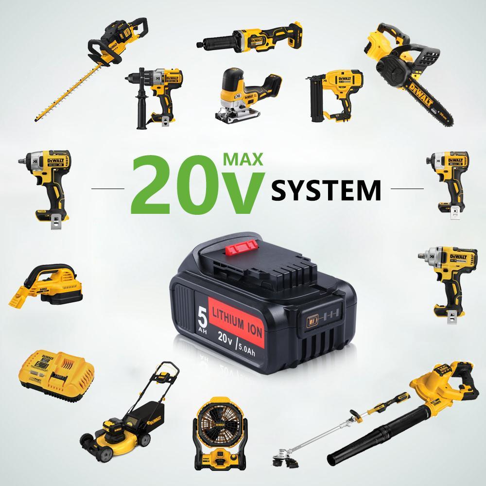 Replacement Battery For Dewalt Max 20V Brushless Cordless Tool