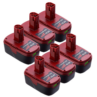 19.2V 6.0Ah Li-Ion 130211004 Replacement Battery For Craftsman C3 - 6packs