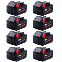8 Packs 18V 6000mAh Replacement Battery for Milwaukee M-18 Battery Lithium Ion Compatible with Milwaukee Battery 48-11-1860